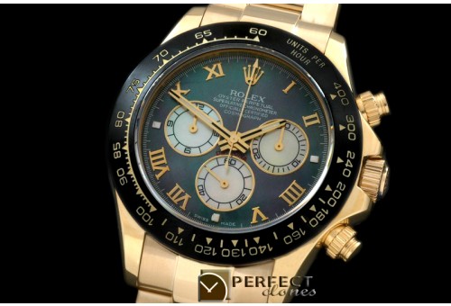 RLDF01094 Daytona 116528 YG/YG M-Green Roman A-775Sec@6 28800