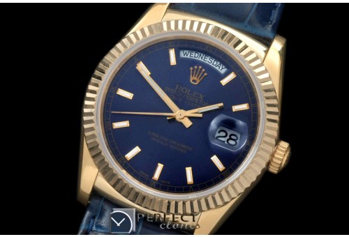 RLDDF60006L DayDate Fluted Blue YG/LE Asian 2836