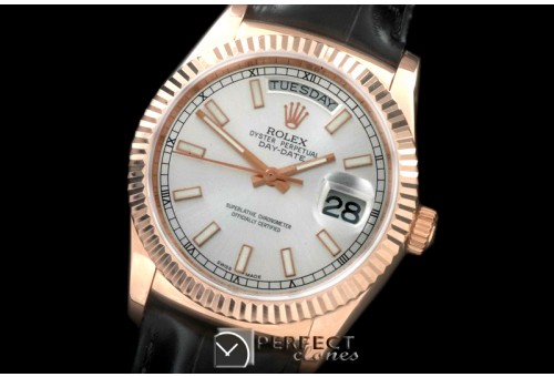 RLDDR60002L DayDate Fluted Silver RG/LE Asian 2836