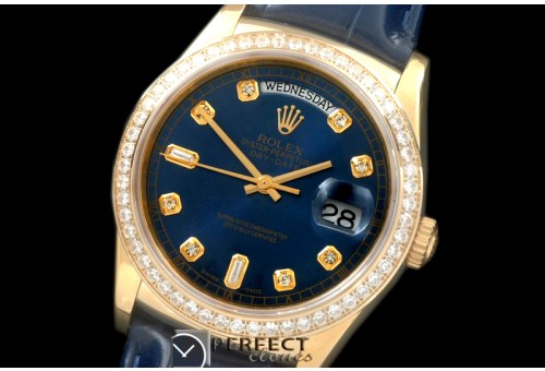 RLDDF60126LD DayDate Diam Bez Blue Diam YG/LE Asian 2813