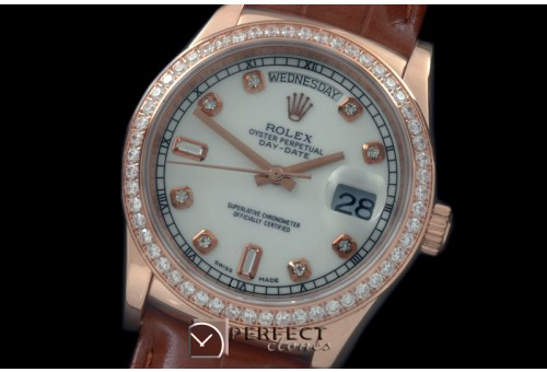 RLDDR60121LD DayDate Diam Bez White Diam RG/LE Asian 2813