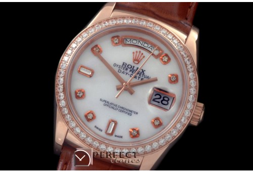 RLDDR60026LD DayDate Diam Bez M-White Diam RG/LE Asian 2836