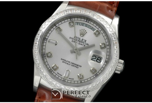 RLDDS60022LD DayDate Diam Bez Silver Diam SS/LE Asian Eta 2836
