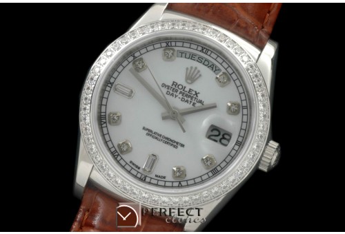 RLDDS60121LD DayDate Diam Bez White Diam SS/LE Asian 2813
