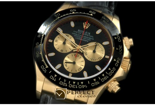 RLDF01067L Daytona 116528 YG/LE Black Stk A-775Sec@6 28800