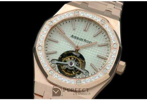 APROT10016 Royal Oak Tourbillon RG/RG/Diam White Real Tourbillon