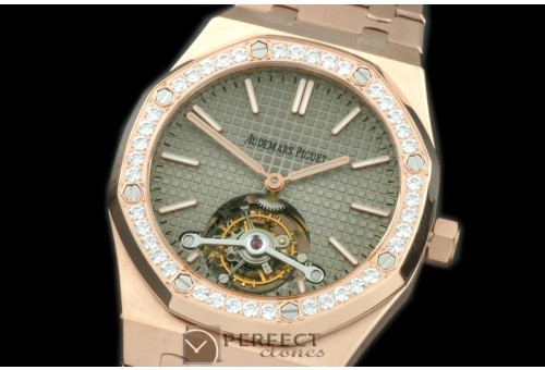 APROT10018 Royal Oak Tourbillon RG/RG/Diam Grey Real Tourbillon