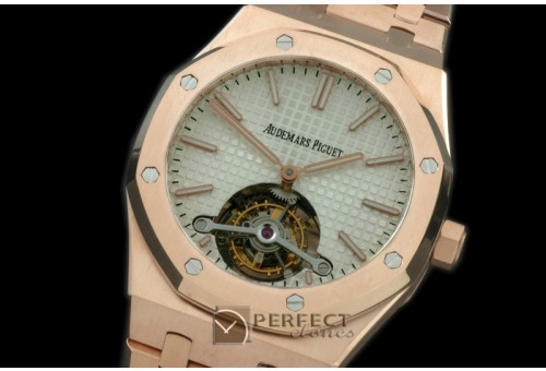 APROT10011 Royal Oak Tourbillon RG/RG White Real Tourbillon