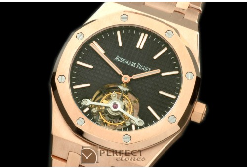 APROT10012 Royal Oak Tourbillon RG/RG Black Real Tourbillon