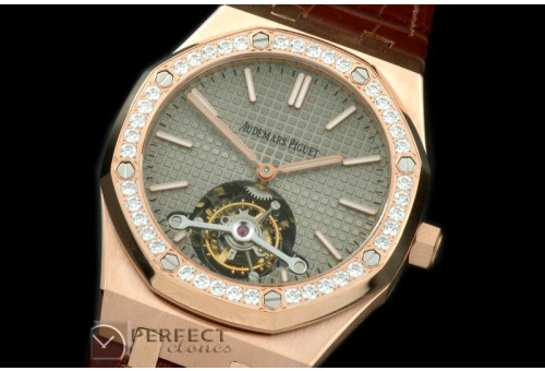 APROT10018L Royal Oak Tourbillon RG/LE/Diam Grey Real Tourbillon