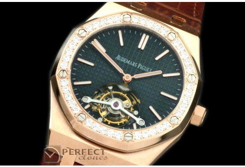 APROT10019L Royal Oak Tourbillon RG/LE/Diam Blue Real Tourbillon