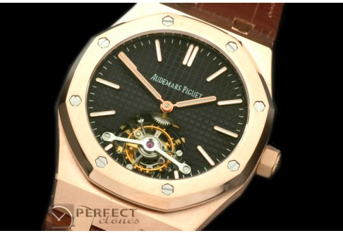 APROT10012L Royal Oak Tourbillon RG/LE Black Real Tourbillon