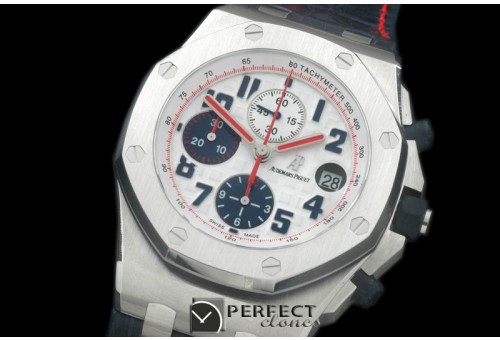 AAP10092 Royal Oak Chrono SS/LE Tour Auto Wht A-3126