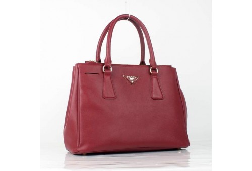 PR1786-05 BN1786 Saffiano Solid Color Leather Tote Red