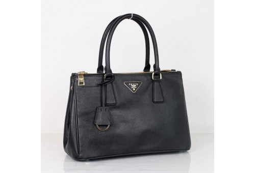 PR1801-1 B1801 Saffiano Leather Tote Black