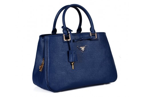 PR2245-02 BN2245 Saffiano Leather Tote Dark Blue
