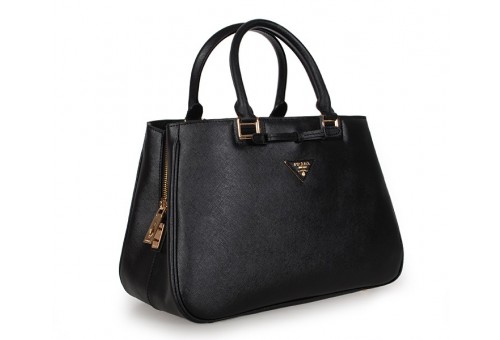 PR2245-01 BN2245 Saffiano Leather Tote Black