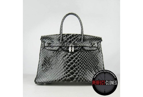HE-30-1071 Birkin 30cm Black - Fish