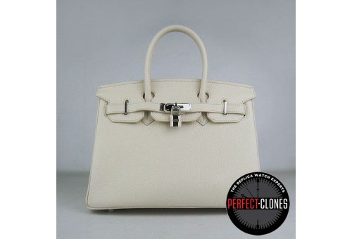 HE-30-1002 Birkin 30cm Off White - Togo Standard