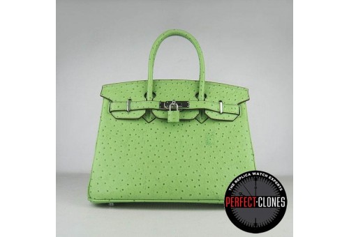 HE-30-1056 Birkin 30cm Lime Green - Ostrich