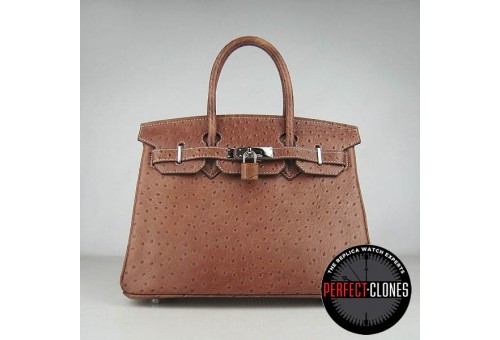 HE-30-1059 Birkin 30cm Light Brown - Ostrich