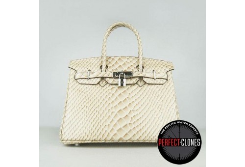HE-30-1086 Birkin 30cm White - Fish