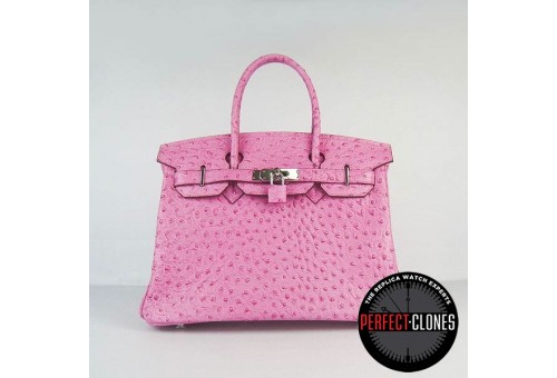 HE-30-1063 Birkin 30cm Pink- Ostrich