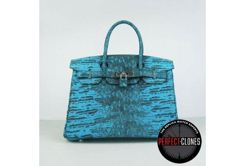 HE-30-1128 Birkin 30cm Green - Lizard