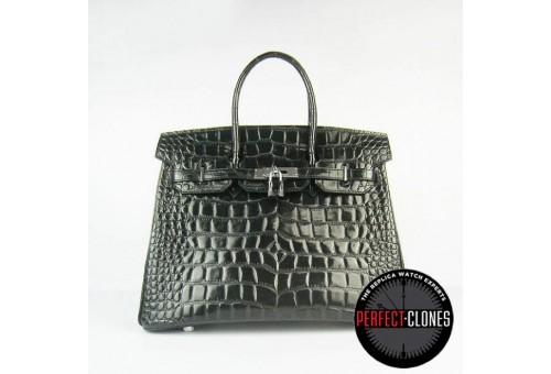HE-35-1041 Birkin 35cm Black - Gator