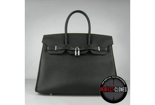 HE-35-1001 Birkin 35cm Black - Togo Standard