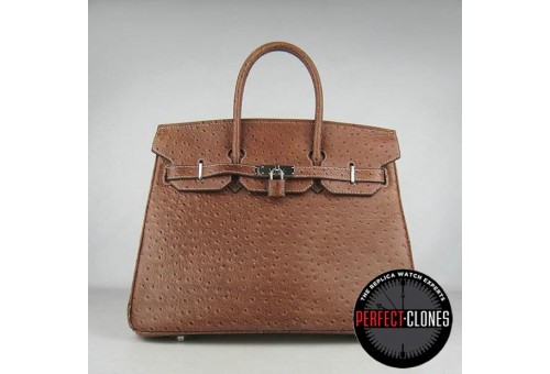 HE-35-107Birkin 35cm Light Brown - Ostrich