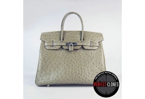 HE-35-1065 Birkin 35cm Grey - Ostrich