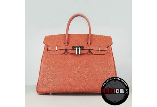 HE-35-1118 Birkin 35cm Orange - Togo Pearl