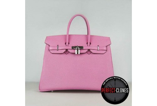 HE-35-1114 Birkin 35cm Pink - Togo Pearl