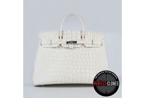 HE-40-1032 Birkin 40cm Off White - Gator