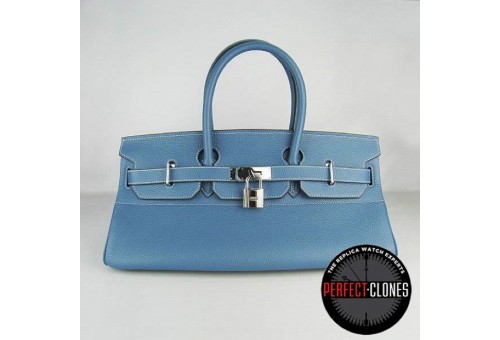 HE-42-1005 Birkin 42cm Mid Blue - Togo Standard
