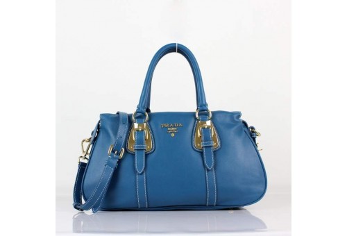 PR8212-2 BN8212 Vintage Leather Tote Blue
