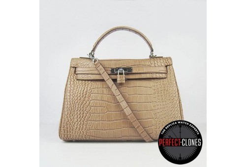 HE-K32-1048 Kelly 32cm Light Brown - Gator