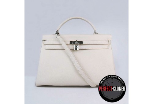 HE-K35-1002 Kelly 35cm Off White - Togo Standard