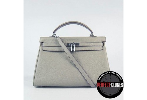 HE-K35-1007 Kelly 35cm Grey - Togo Standard