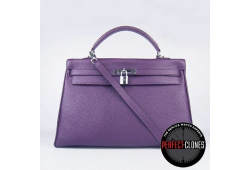 HE-K35-1014 Kelly 35cm Purple - Togo Standard