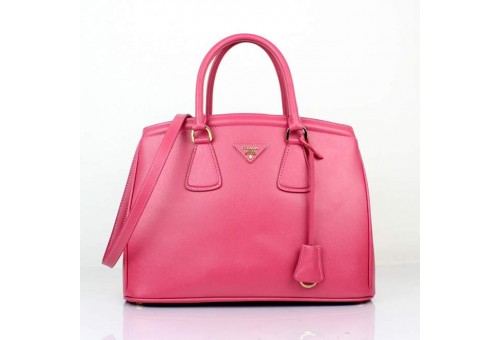 PR1883-3 B1883 Saffiano Leather Medium Tote Peach Red