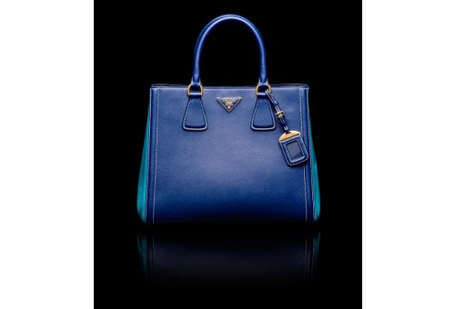 PR2438-1 B2438 Saffiano Leather Tote Blue