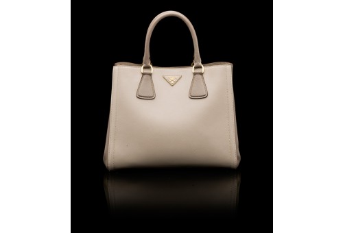 PR2438-6 B2438 Saffiano Leather Tote Grey/Visione