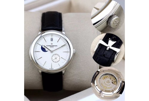 W-VC-VIN-1001 Vintage Malte Moon Phase RG-SS/LE Asian 2813