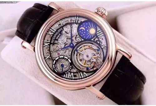 PP00004 Skeleton Tourbillon M-phase/PR RG/LE Blk F-Tourbillon