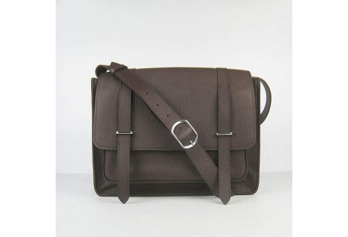 HE-ST32-02 H281Steve Messenger Mid Dark Brown - Togo Standard