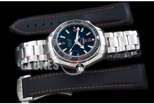 OMCPO42-103 Seamaster Planet Ocean 42mm Black SS/SS A-2824/8500 Free Rubber Strap !