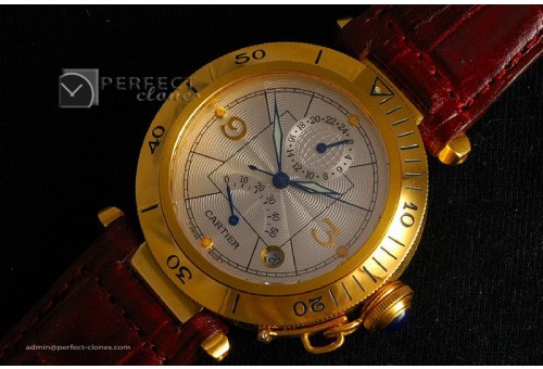 CARPF10001 FG Pasha ( Yellow Gold ) Power Reserve, Working PR