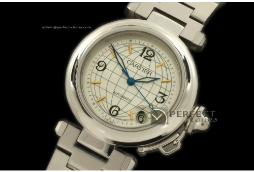 CARPS10007 Pasha 32mm SS White Globe Eta 2824-2